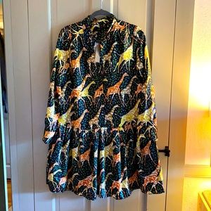 JCrew giraffe print dress. New with tags.